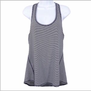 ATHLETA stripes racerback tank top L
